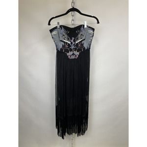 NWT Free People Embroidered Strapless Maxi Dress Size‎ 4